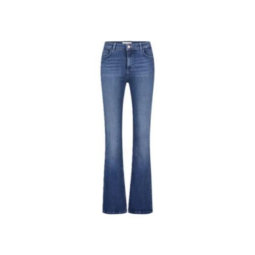 Eva Flare Geborduurde Stretch Denim Jeans Fabienne Chapot , Blue , Dam...