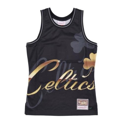 Boston Celtics Tank Top Hardwood Classics Mitchell & Ness , Black , He...