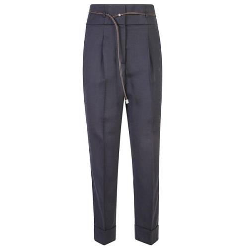 Blauwe Broek Aw24 Dameskleding Peserico , Blue , Dames