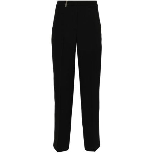 Zwarte Broek voor Vrouwen Aw24 Peserico , Black , Dames