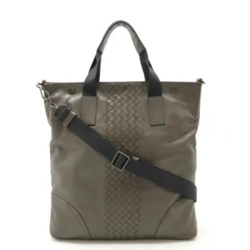 Pre-owned Leather totes Bottega Veneta Vintage , Gray , Dames