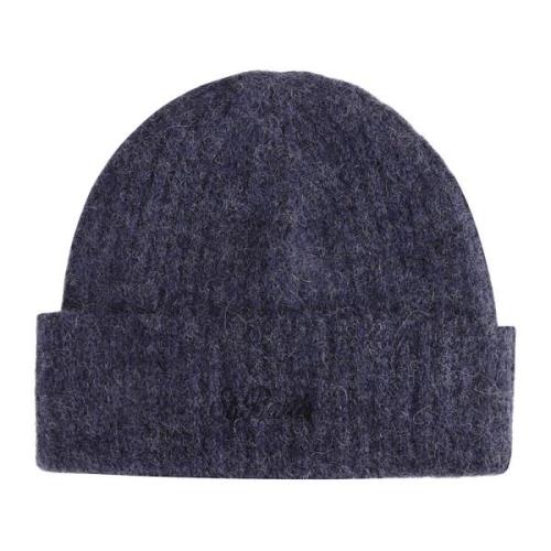 Blauwe Navy Beanie met St. Barth Borduursel MC2 Saint Barth , Blue , H...