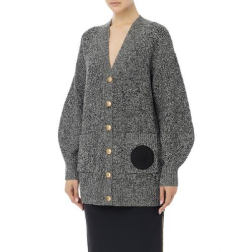 Zwart Cardigan Set voor Vrouwen Elisabetta Franchi , Gray , Dames