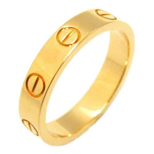 Pre-owned Fabric rings Cartier Vintage , Yellow , Dames