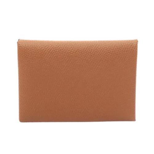 Pre-owned Fabric wallets Hermès Vintage , Brown , Dames