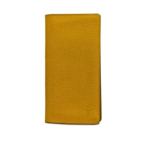 Pre-owned Leather wallets Louis Vuitton Vintage , Yellow , Dames