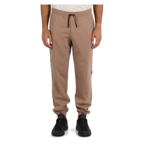 Sportieve katoenen sweatpants met reliëflogo Emporio Armani EA7 , Beig...