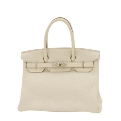 Pre-owned Leather handbags Hermès Vintage , White , Dames