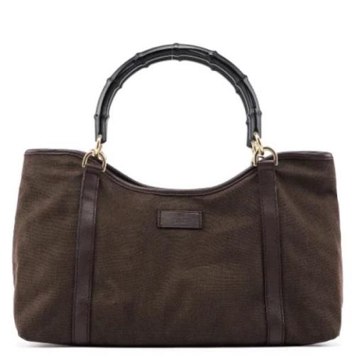 Pre-owned Cotton handbags Gucci Vintage , Brown , Dames