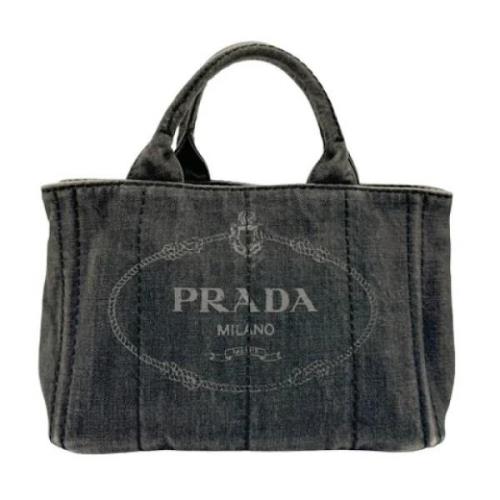 Pre-owned Canvas prada-bags Prada Vintage , Gray , Dames