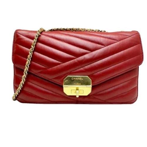 Pre-owned Leather chanel-bags Chanel Vintage , Red , Dames