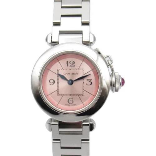 Pre-owned Metal watches Cartier Vintage , Pink , Dames