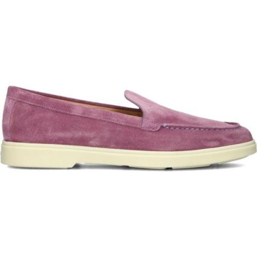 Paarse Suède Instappers Santoni , Purple , Dames