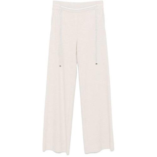 Melange Fleece Track Pants D.Exterior , Beige , Dames