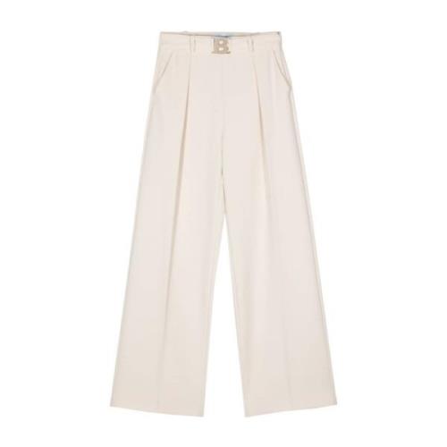 Crème Wijde Broek Blugirl , Beige , Dames