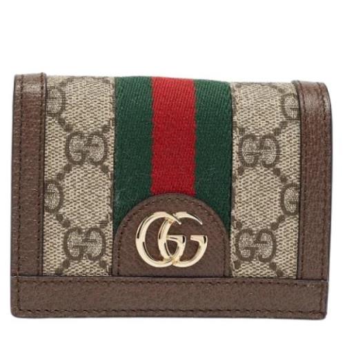 Pre-owned Coated canvas wallets Gucci Vintage , Brown , Dames