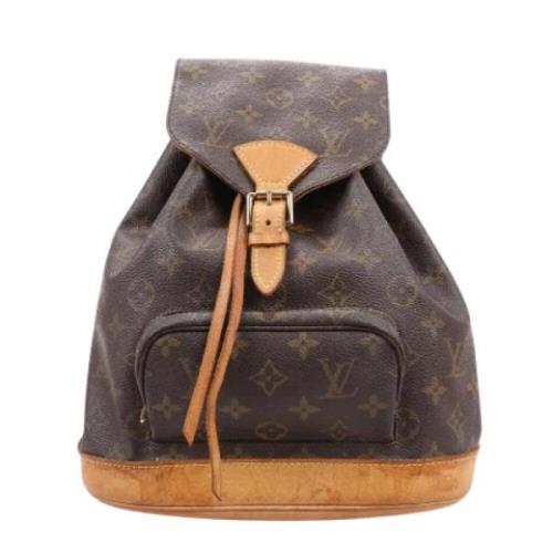 Pre-owned Leather backpacks Louis Vuitton Vintage , Brown , Dames