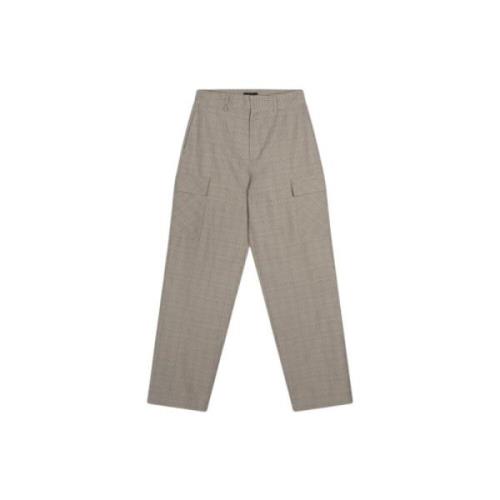 Geruite Cargo Broek met Trendy Design Alix The Label , Gray , Dames