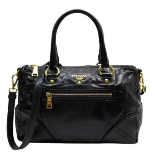 Pre-owned Leather prada-bags Prada Vintage , Black , Dames