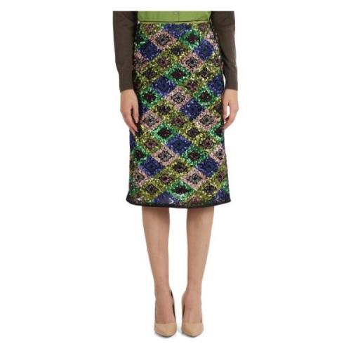 Middernacht Pailletten Tule Rok Maliparmi , Multicolor , Dames