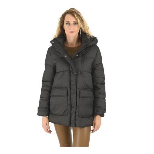 Zwarte Baily Gewatteerde Jas Ecoalf , Black , Dames