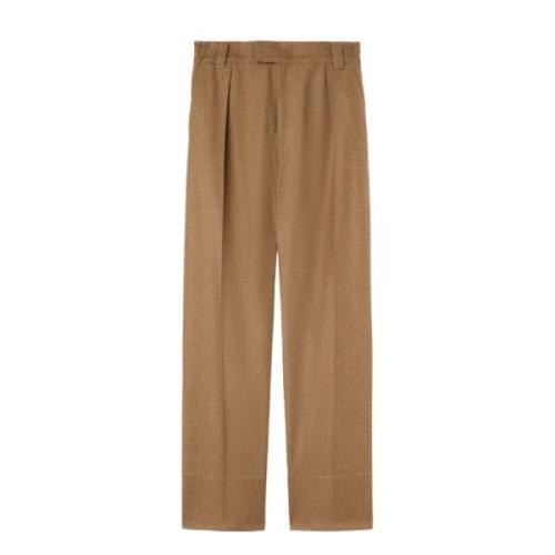 Luxe Zachte Bruine Flanellen Broek Loro Piana , Brown , Heren