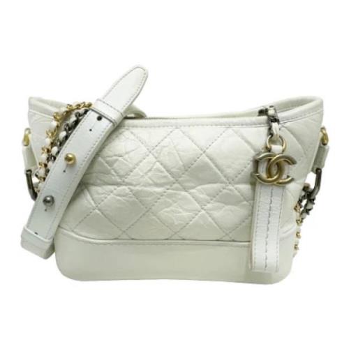 Pre-owned Leather chanel-bags Chanel Vintage , White , Dames