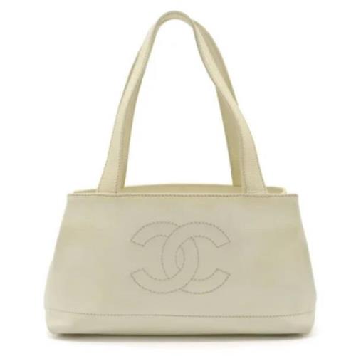 Pre-owned Leather chanel-bags Chanel Vintage , White , Dames