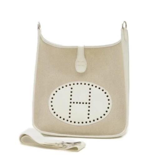 Pre-owned Leather shoulder-bags Hermès Vintage , White , Dames