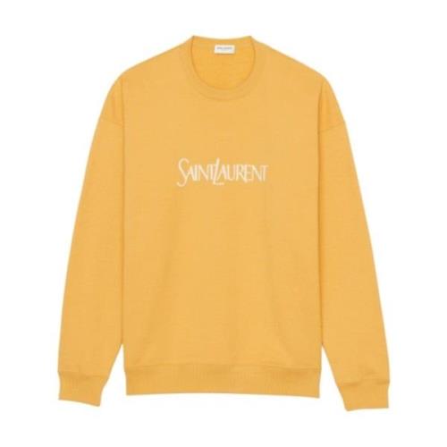 Stijlvolle Sweatshirt voor Mannen Saint Laurent , Yellow , Heren