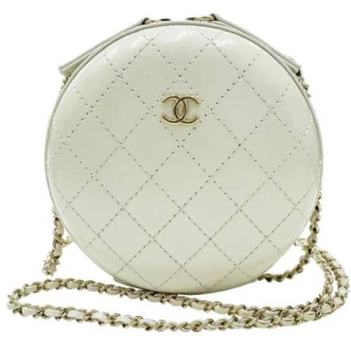 Pre-owned Leather chanel-bags Chanel Vintage , White , Dames