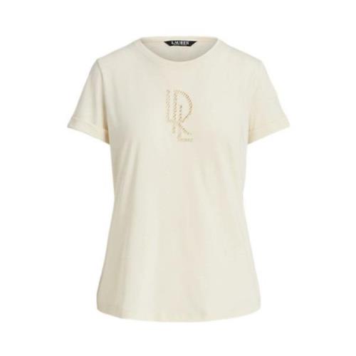 Korte Mouw T-shirt Ralph Lauren , Beige , Dames