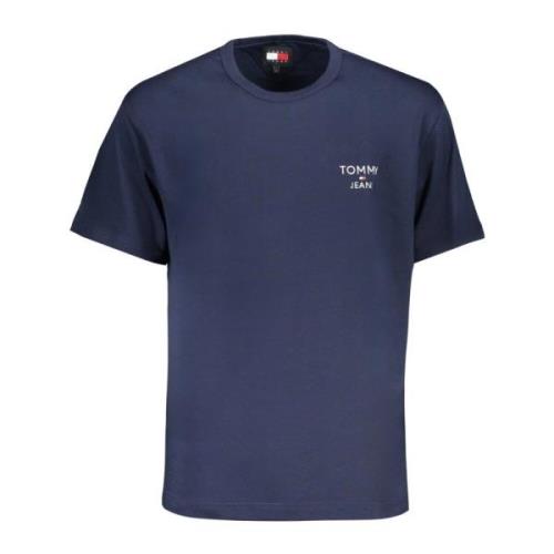 Blauw T-shirt met logoborduursel Tommy Hilfiger , Blue , Heren