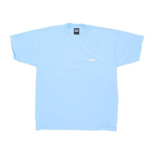 Hemelsblauwe Heavyweight Tee Heren T-shirt Obey , Blue , Heren