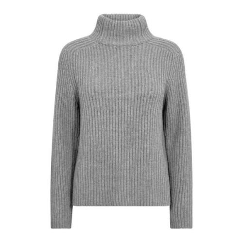 Highneck Knit Strik Sharkskin MOS Mosh , Gray , Dames