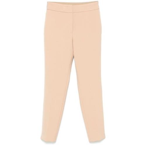 Beige Slim Fit Broek met Elastische Tailleband Peserico , Beige , Dame...