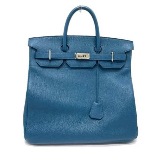 Pre-owned Leather handbags Hermès Vintage , Blue , Dames