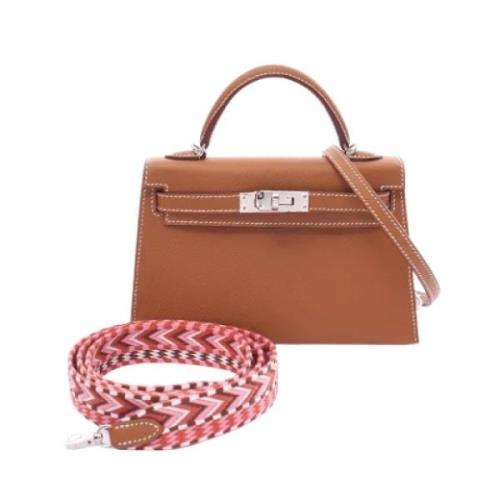 Pre-owned Fabric handbags Hermès Vintage , Brown , Dames