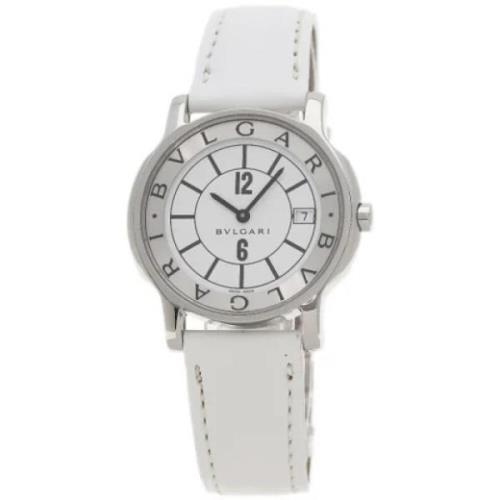 Pre-owned Stainless Steel watches Bvlgari Vintage , White , Heren