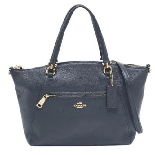 Pre-owned Leather totes Coach Pre-owned , Blue , Dames