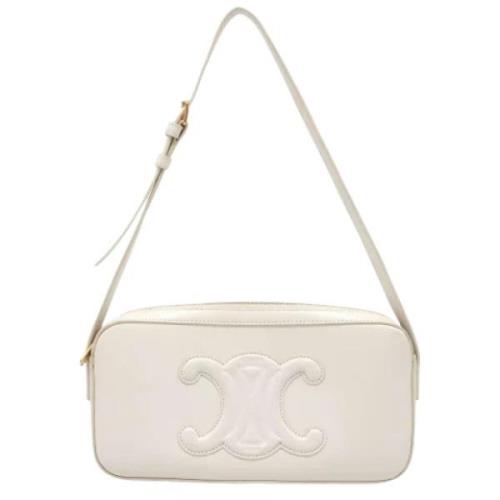 Pre-owned Leather celine-bags Celine Vintage , Beige , Dames