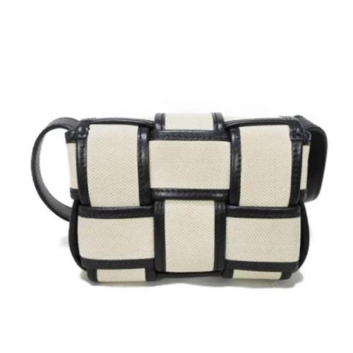 Pre-owned Canvas shoulder-bags Bottega Veneta Vintage , White , Dames