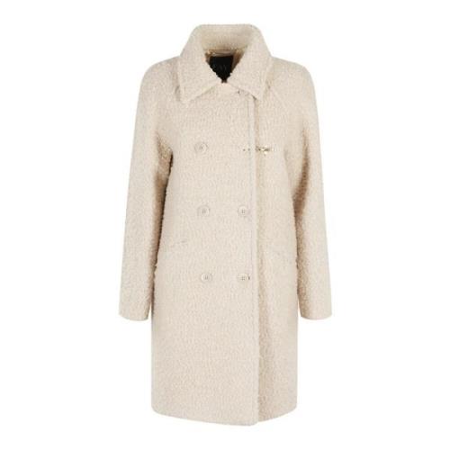 Stijlvolle jas met haaksluiting Fay , Beige , Dames