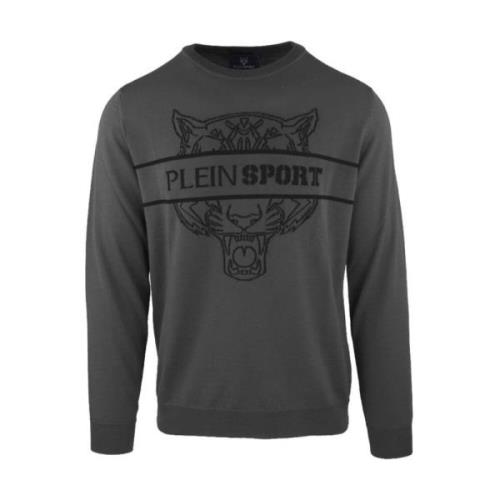 Merinowollen trui - Grijs Plein Sport , Gray , Heren