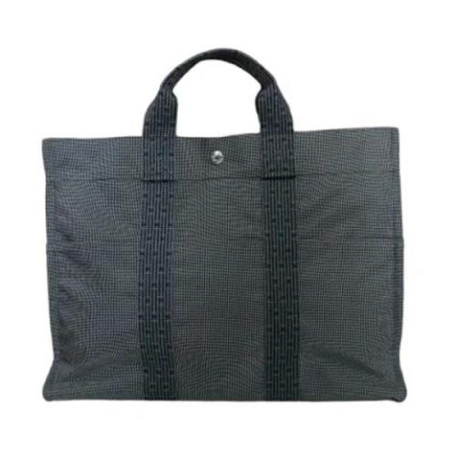 Pre-owned Canvas totes Hermès Vintage , Gray , Dames