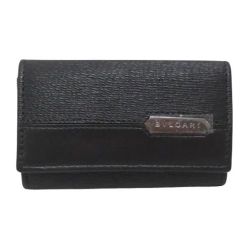 Pre-owned Leather key-holders Bvlgari Vintage , Black , Unisex