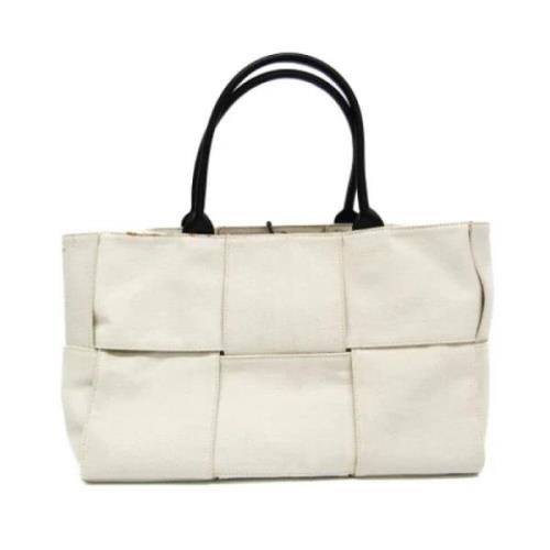 Pre-owned Canvas totes Bottega Veneta Vintage , White , Dames