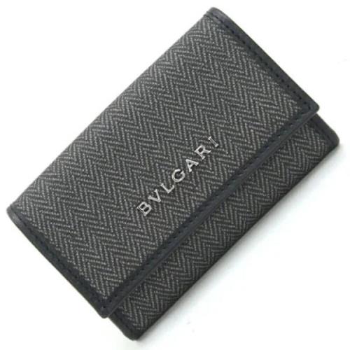 Pre-owned Coated canvas key-holders Bvlgari Vintage , Black , Heren