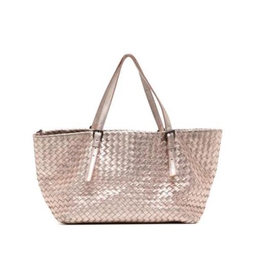 Pre-owned Leather totes Bottega Veneta Vintage , Gray , Dames