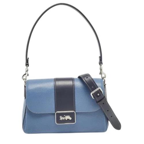 Pre-owned Leather shoulder-bags Coach Pre-owned , Blue , Dames